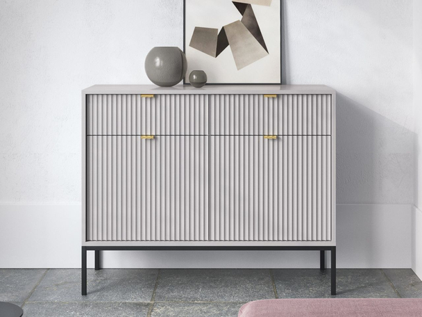 Dressoir met deuren en lades Amber Grijs