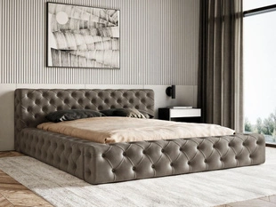 Bed met Opbergruimte en lattenbodem 120x200 cm Palini Bruin