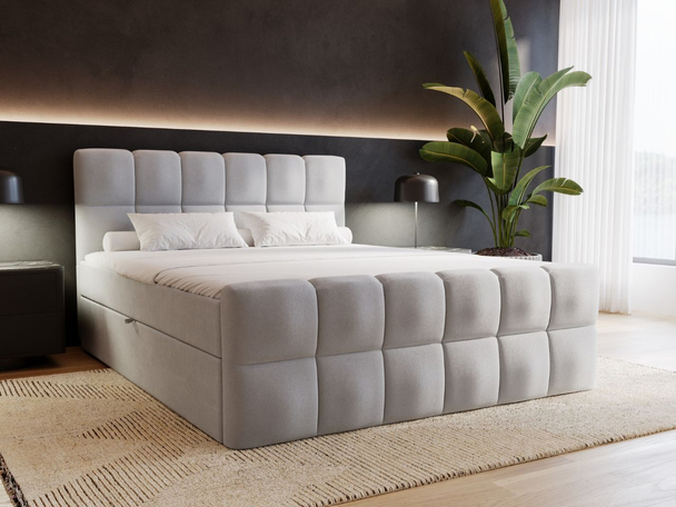 Boxspring met Opbergruimte 160x200 Alicante Grijs