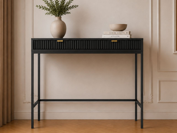 Kaptafel met lades Amber Zwart