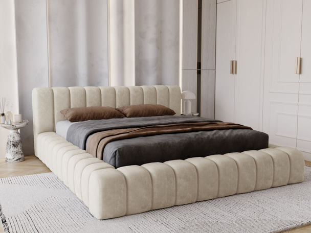 Bed met Opbergruimte en lattenbodem 140x200 Italia Beige