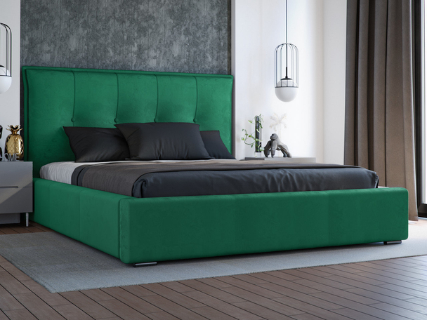 Bed met Opbergruimte en lattenbodem 140x200 Valencia Groen