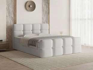 Boxspring met Opbergruimte 140x200 Rivon Lichtgrijs
