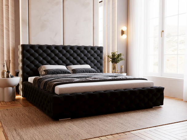 Bed met Opbergruimte en lattenbodem 160x200 Astra Zwart