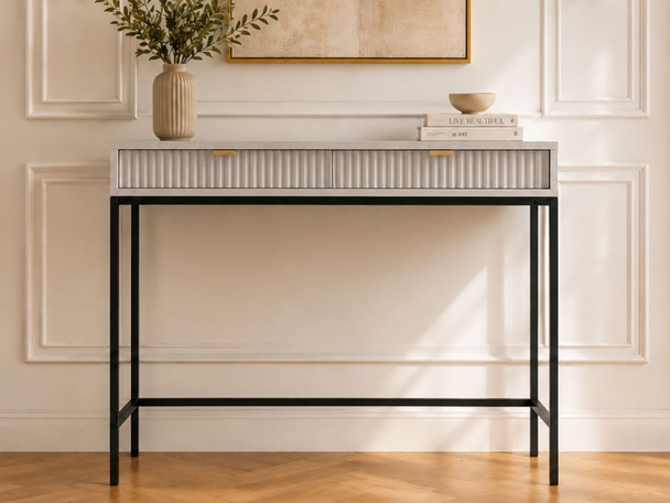 Kaptafel met lades Amber Grijs