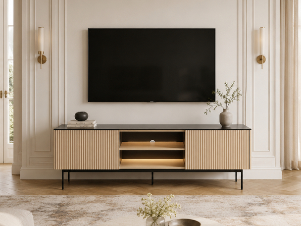 TV-Meubel met deuren Auroé Vicenza Eik