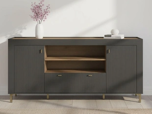 Dressoir met Deuren en Lade Messina Zwart