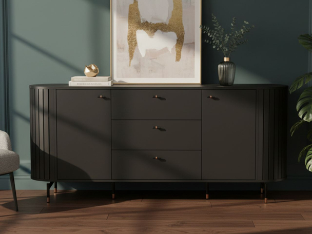 Dressoir met Deuren en Lades Soria Zwart