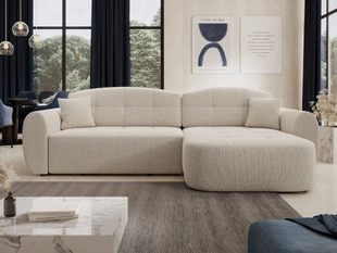 Hoekbank met Slaapfunctie en Opbergruimte Avessio Beige
