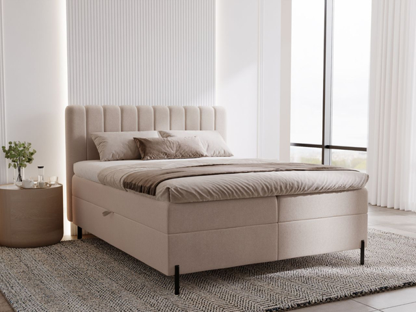 Boxspring met Opbergruimte 160x200 Primavera Beige