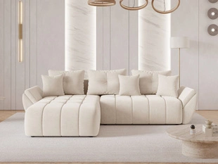 Hoekbank Universele met Slaapfunctie en Opbergruimte Decor Beige
