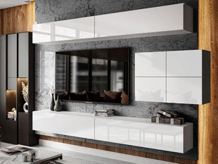 Hangende moderne wandkast voor de woonkamer Nodoo Wit glans