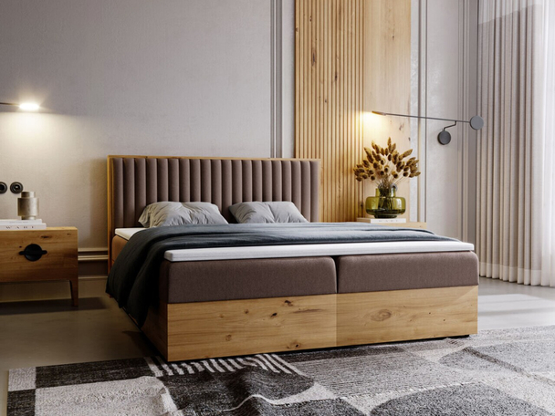 Boxspring met Opbergruimte 140x200 Forest Bruin