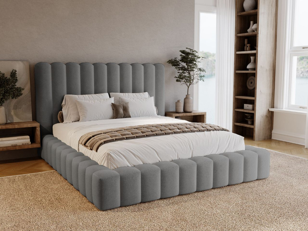 Bed met Opbergruimte en lattenbodem 180x200 Rotto Grijs