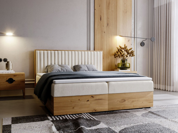 Boxspring met Opbergruimte 160x200 Forest Beige