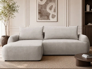Hoekbank met Slaapfunctie en Opbergruimte Levio Beige