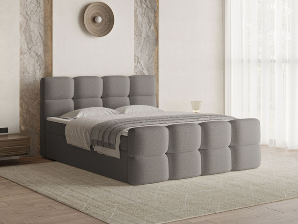 Boxspring met Opbergruimte 180x200 Rivon Grijs