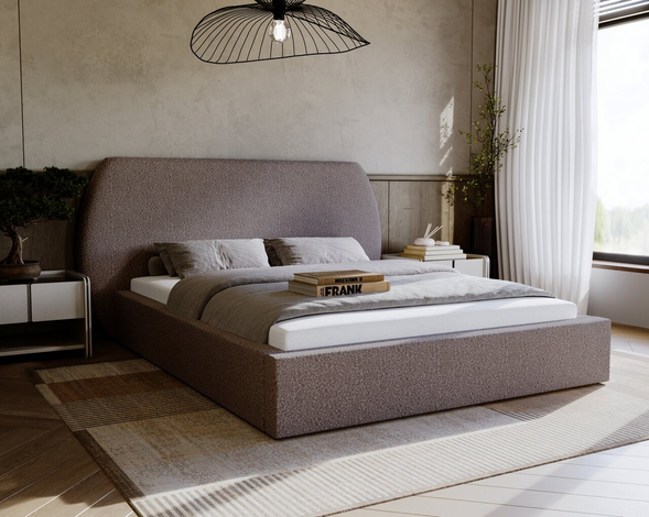 Bed met Opbergruimte en lattenbodem 140x200 Blossom Bruin