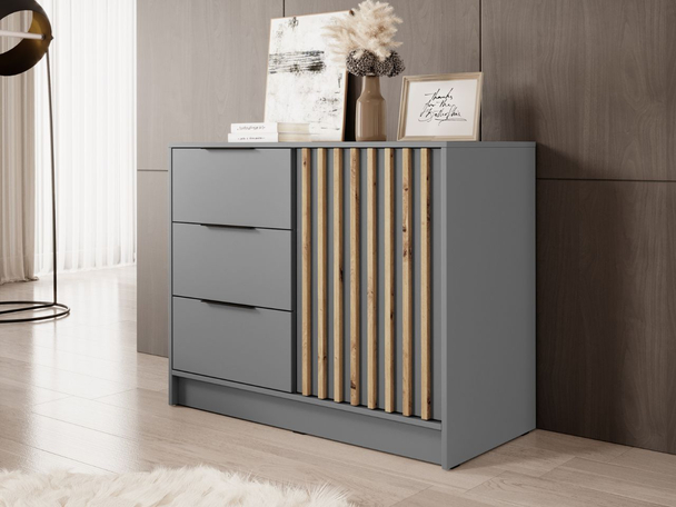 Dressoir met Deuren en Lades Macron Grijs