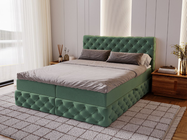 Boxspring met Opbergruimte 120x200 Canolo Groen