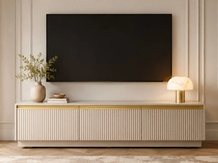 TV-Meubel met Deuren Roland Zandbeige