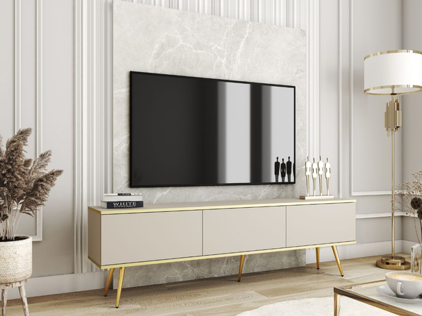 TV-Meubel met Deuren 175 cm Diolo Beige