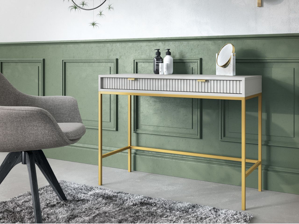 Kaptafel met lades Amber Grijs