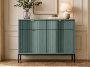 Dressoir met deuren en lades Amber Groen