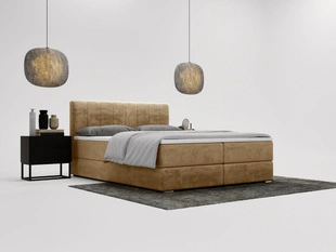 Boxspring met Opbergruimte 120x200 Forte Donkerbeige