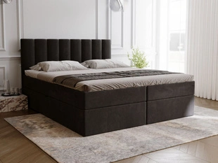 Boxspring met Opbergruimte 160x200 Mocca Zwart