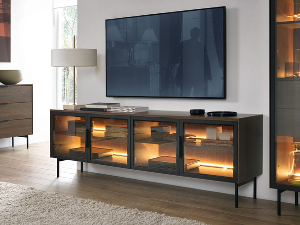 TV-Meubel met Deuren Lumina Bruin