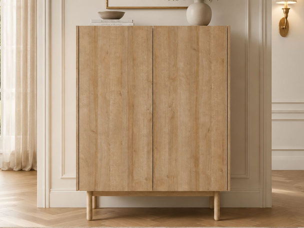 Hoge kast met 2 deuren Braha Riviera-eik