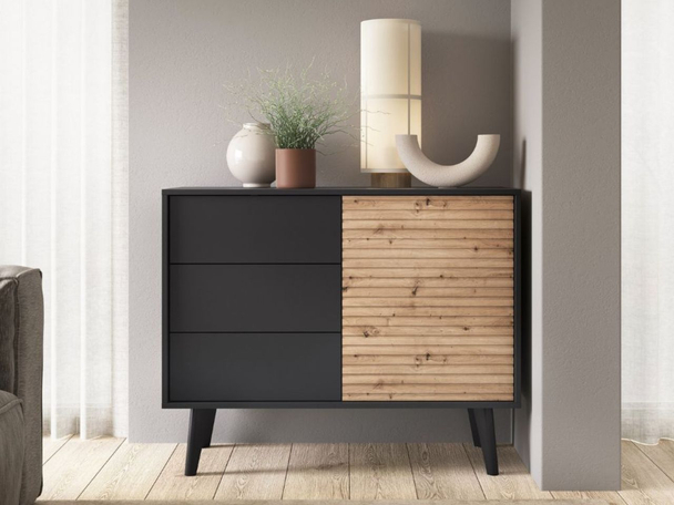 Dressoir met Deuren en Lades Astro Zwart
