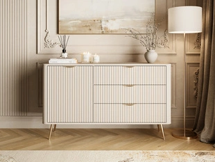 Dressoir met Deuren en Lades 138 cm Latina Beige