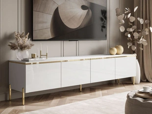 TV-Meubel met deuren Celle Wit glans