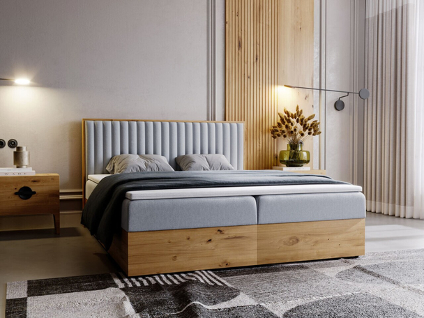 Boxspring met Opbergruimte 180x200 Forest Lichtgrijs