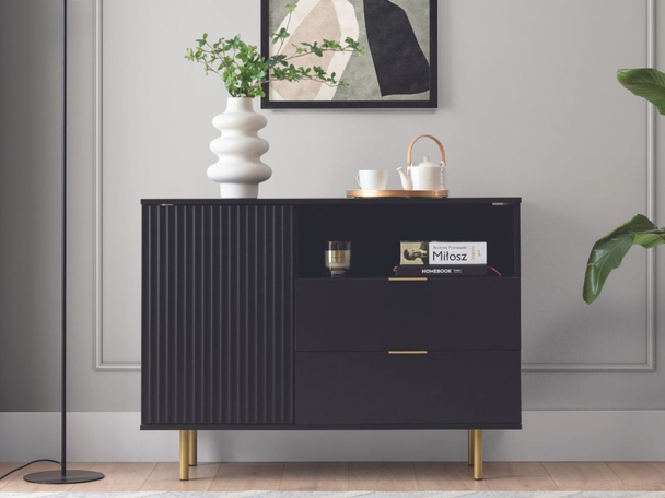 Dressoir met Deuren en Lades Ankara Zwart