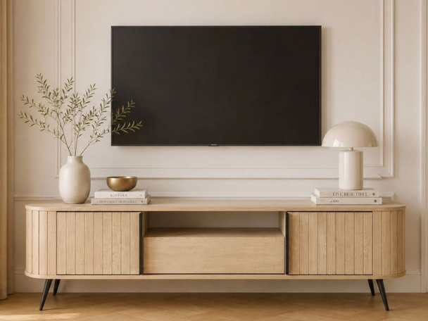 TV-Meubel met schuifdeuren Passione Bruin