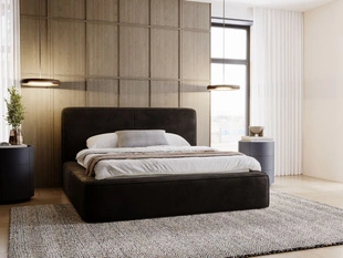 Bed met Opbergruimte en lattenbodem 180x200 Amaro Zwart
