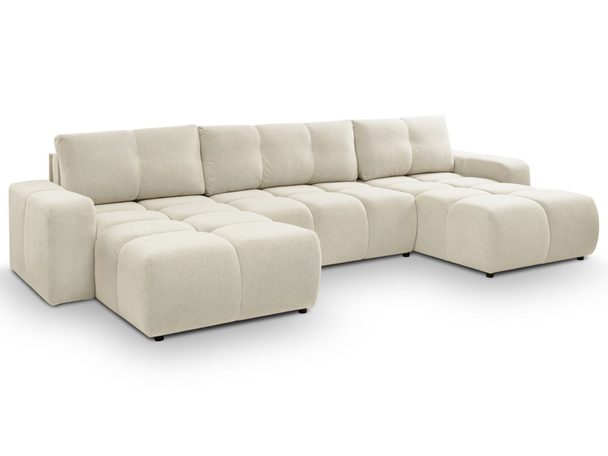 U-Bank met Slaapfunctie en Opbergruimte Sile U Beige