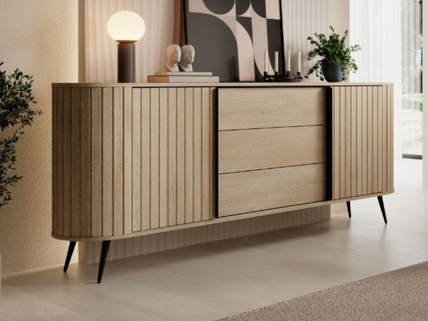 Dressoir met schuifdeuren 200 cm Passione Bruin