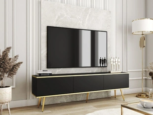 TV-Meubel met Deuren 175 cm Diolo Zwart