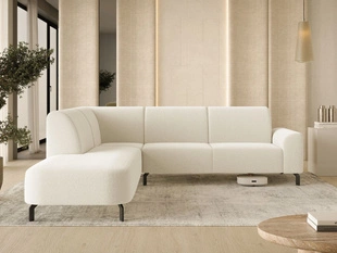 Hoekbank Links Regento bouclé stof Lichtbeige