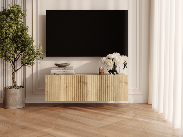 TV-Meubel met Deuren 100 cm Kioto Artisan Eik