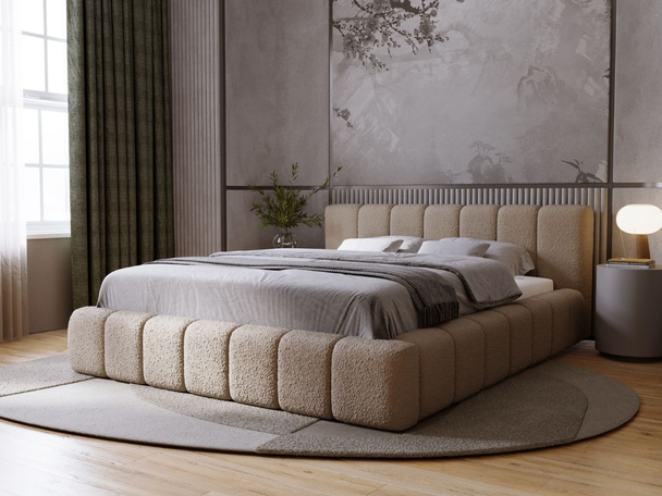 Bed met Opbergruimte en lattenbodem 180x200 Orio Bruin