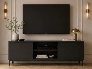 TV-Meubel met twee Deuren Soroko Zwart