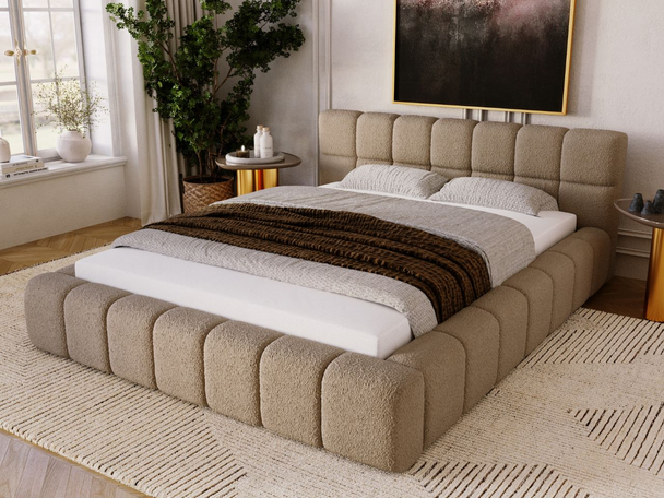 Tweepersoonsbed met Opbergruimte en lattenbodem 180x200 Alicante Bruin