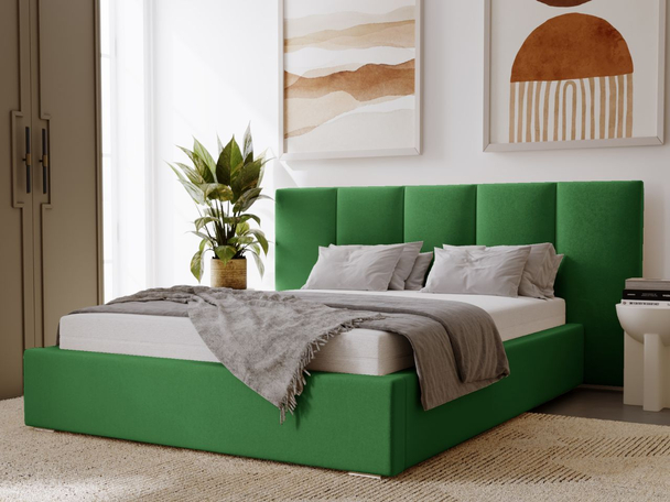 Tweepersoonsbed met Opbergruimte en lattenbodem 160x200 Lizbona Groen