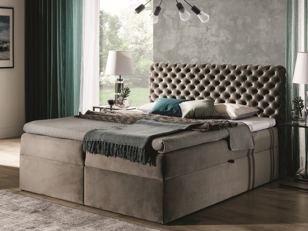Boxspring met Opbergruimte 120x200 Cleo Beige