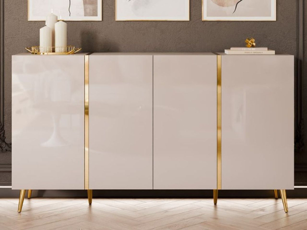 Dressoir met deuren op hoge poten Lunelie Kashmir glans